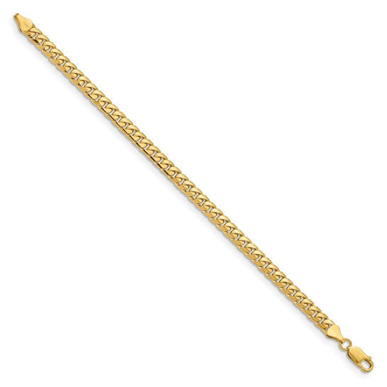 14k Yellow Gold 5.5mm Solid Miami Cuban 8" Bracelet