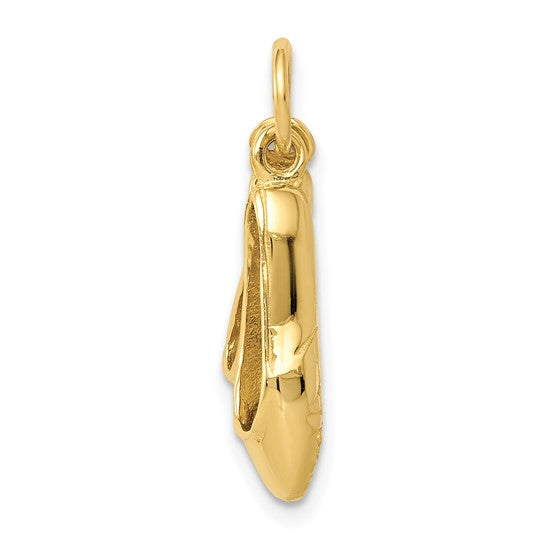 14k Yellow Gold Ballet Slippers Pendant