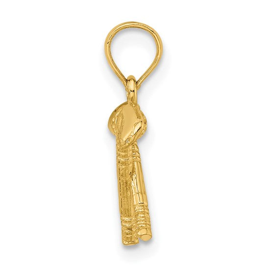 14k Yellow Gold Golf Clubs & Ball Charm