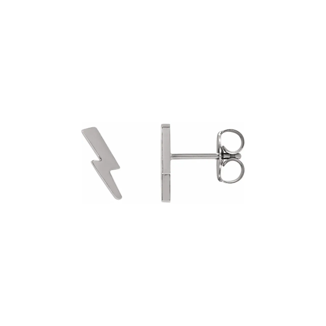 Tiny Lightning Bolt Stud Earrings
