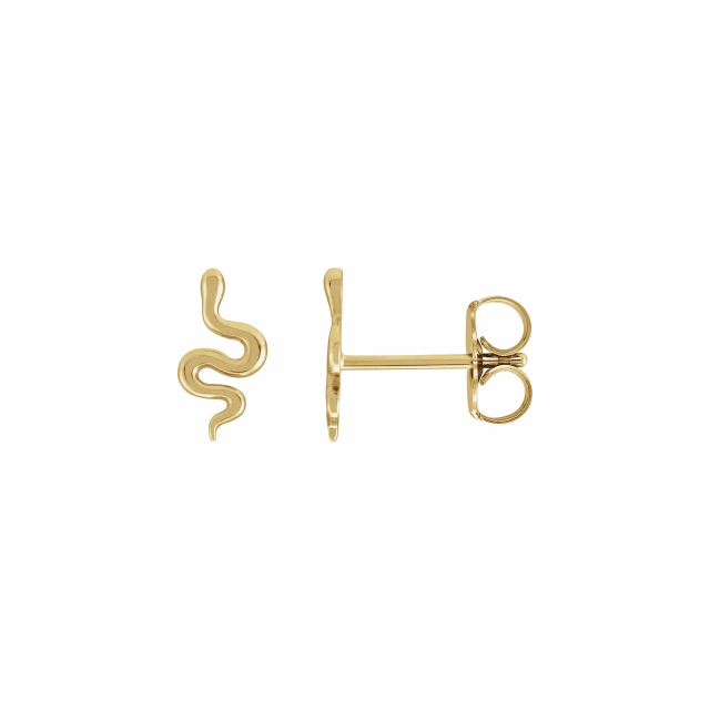 Smooth Snake Stud Earrings