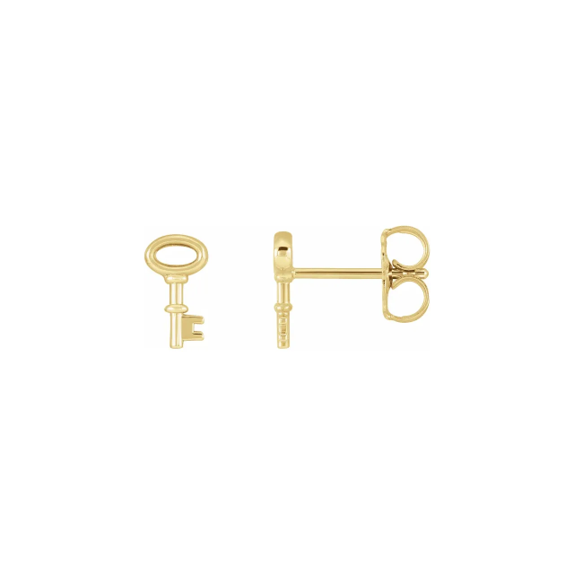 Petite Key Stud Earrings