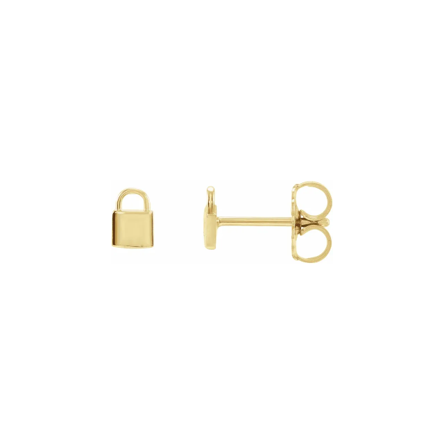 Petite Lock Stud Earrings