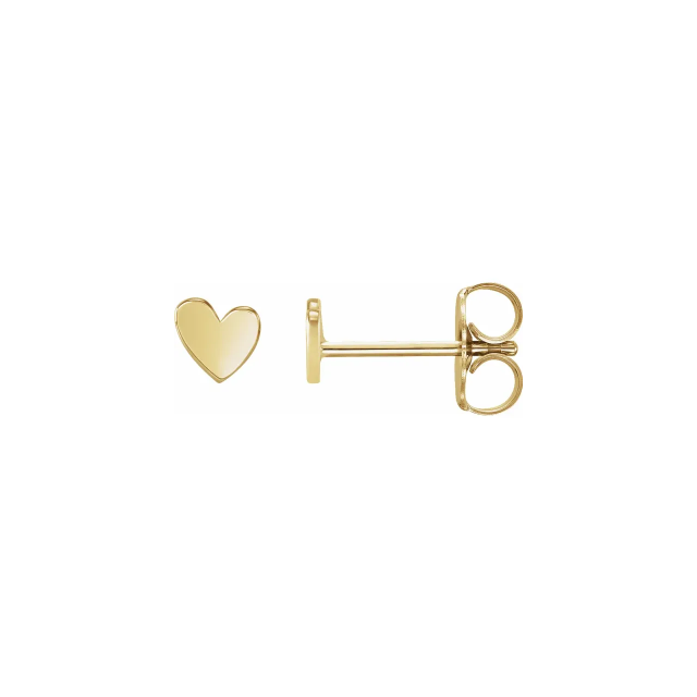 Asymmetrical Heart Stud Earrings