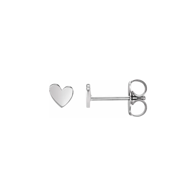 Asymmetrical Heart Stud Earrings
