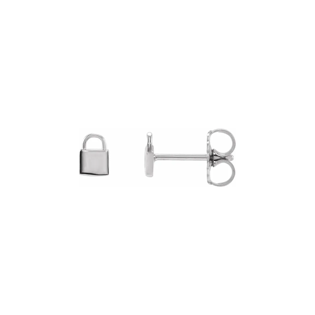 Petite Lock Stud Earrings