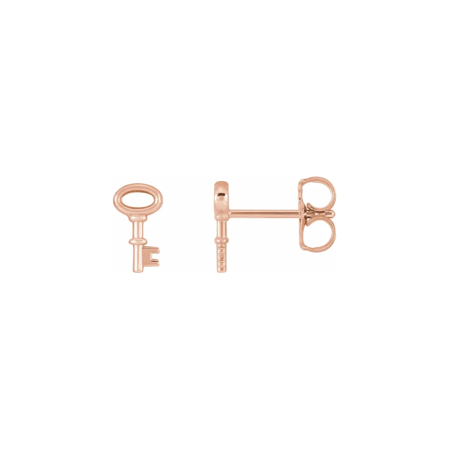 Petite Key Stud Earrings