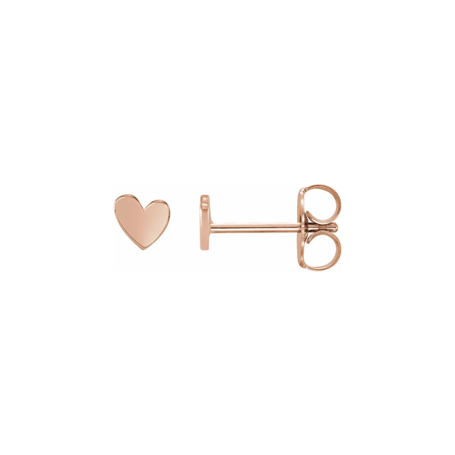 Asymmetrical Heart Stud Earrings