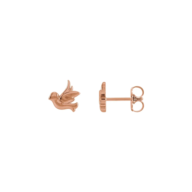 Tiny Bird Stud Earrings