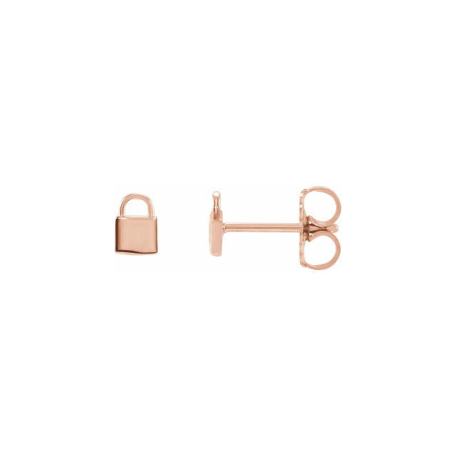 Petite Lock Stud Earrings