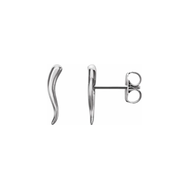 Italian Horn Stud Earrings