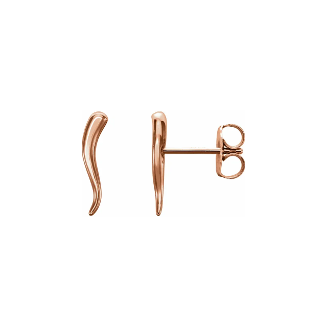 Italian Horn Stud Earrings