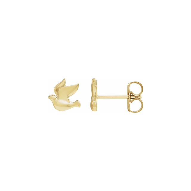 Holy Spirit Dove Stud Earrings