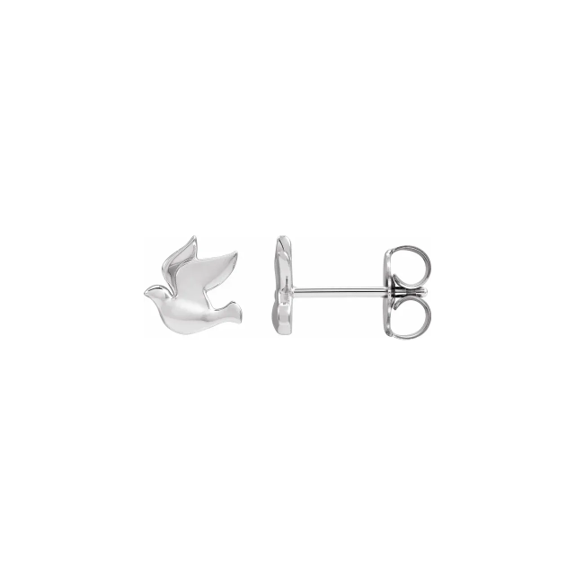 Holy Spirit Dove Stud Earrings