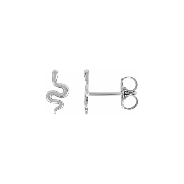 Smooth Snake Stud Earrings