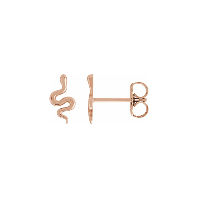 Smooth Snake Stud Earrings