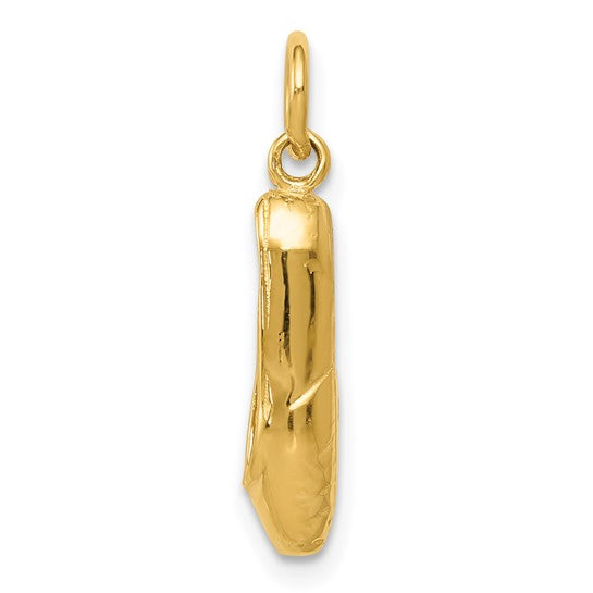 14k Yellow Gold Ballet Slipper Pendant