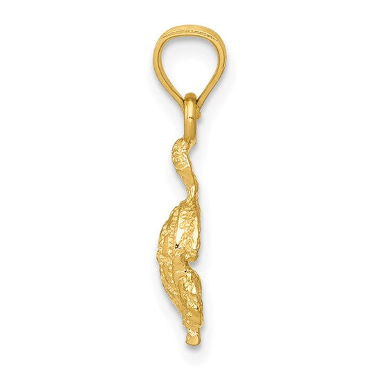 14k Yellow Gold Tortuga Pendant