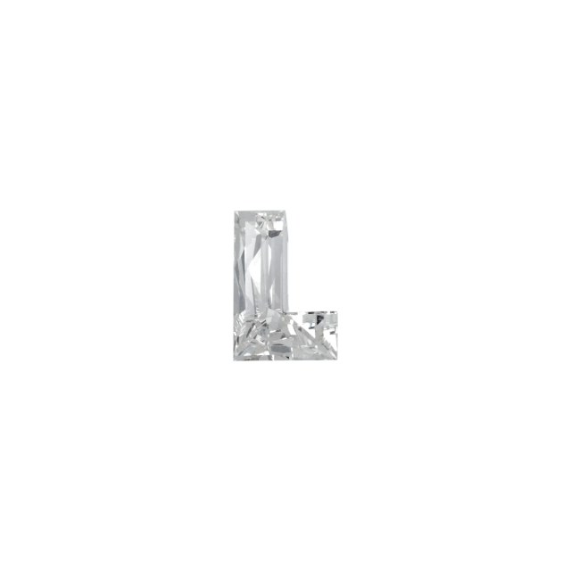 Initial L Custom Step cut Lab Grown Diamond