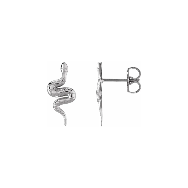 Textured Snake Stud Earrings