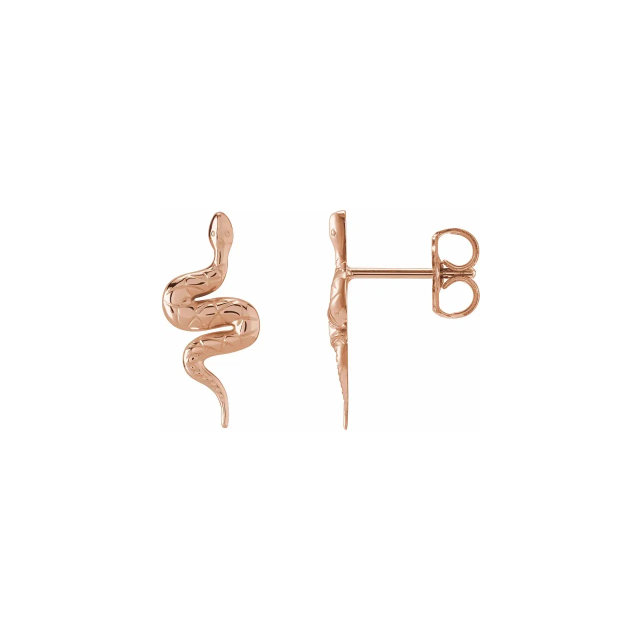 Textured Snake Stud Earrings