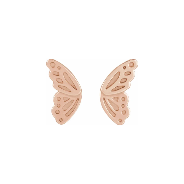 Butterfly Split Wing Stud Earrings