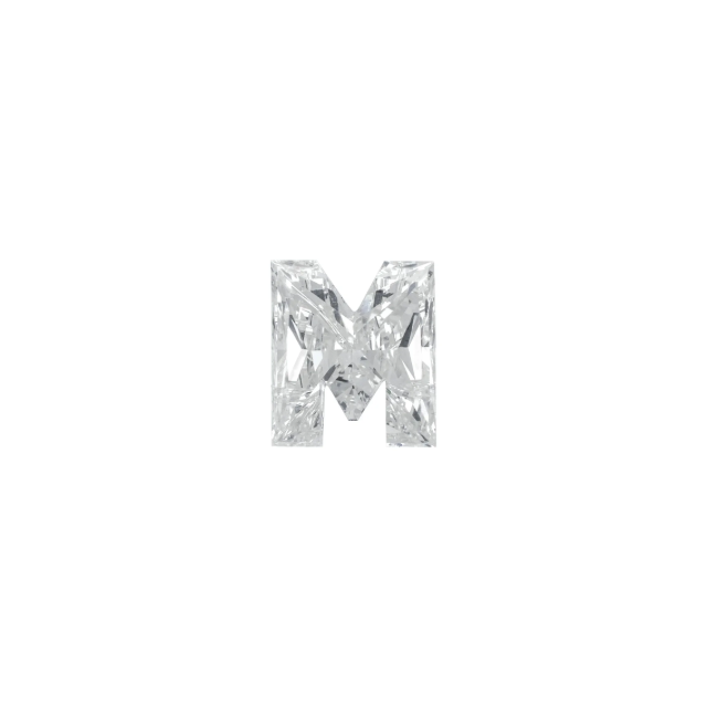 Initial M Custom Brilliant cut Lab Grown Diamond