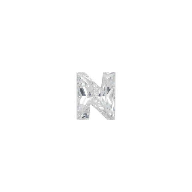 Initial N Custom Brilliant cut Lab Grown Diamond
