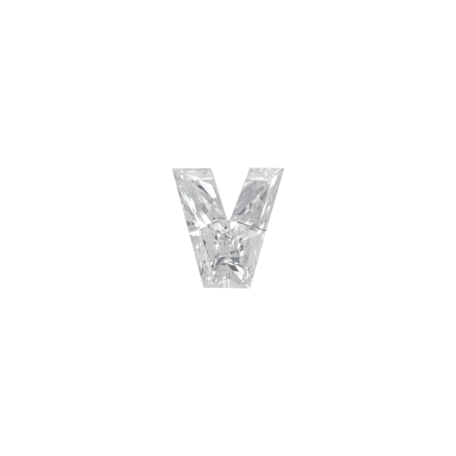 Initial V Custom Brilliant cut Lab Grown Diamond